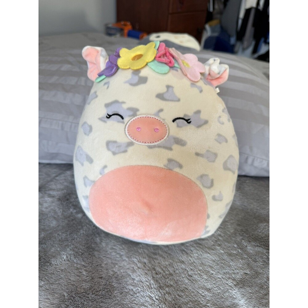 Flower Crown Cow Squishmallow 16 inch